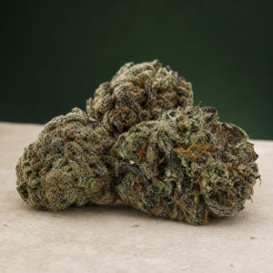 Agent X cannabis flower low side studio view