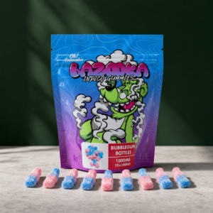 Bazooka - Bubblegum Bottles Gummies 1000mg THC - cannabis edible product photo