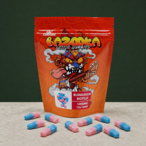 Bazooka - Bubblegum Bottles Gummies 1000mg THC - cannabis edible product view 2