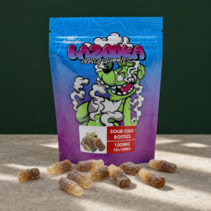Bazooka - Sour Cola Bottles Gummies 1000mg THC - cannabis edible product photo