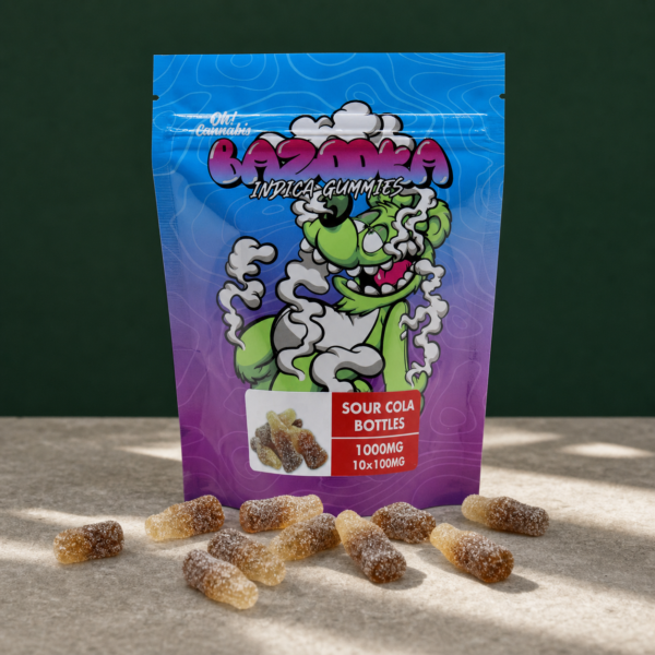 Bazooka - Sour Cola Bottles Gummies 1000mg THC - cannabis edible product photo