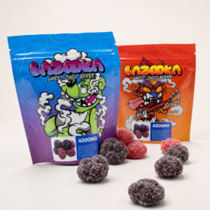Bazooka - Sweet Juice Berry Gummies 4000mg THC - cannabis edible product view 2