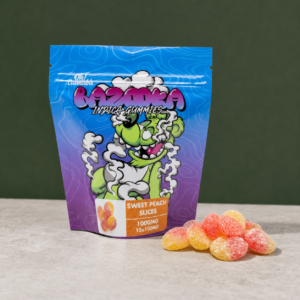 Bazooka - Sweet Peach Slices Gummies 1000mg THC - cannabis edible product photo