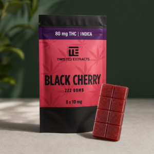 Black Cherry Zzz Bomb - cannabis edible product photo