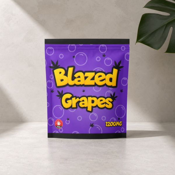 Blazed Grapes Gummies 1200mg THC - cannabis edible product photo