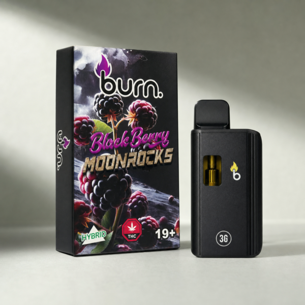 Burn - Blackberry Moonrocks Hybrid Disposable Vape 3g - cannabis vaporizer product photo