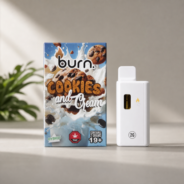 Burn - Cookies and Cream Hybrid Disposable Vape 2g - cannabis vaporizer product photo
