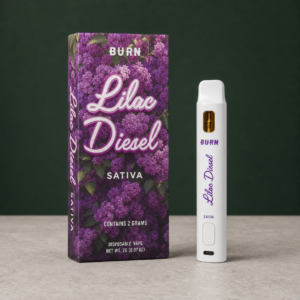 Burn - Lilac Diesel Sativa Disposable Vape 2g - cannabis vaporizer product view 2