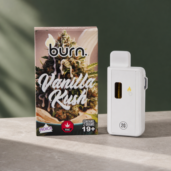 Burn - Vanilla Kush Indica Disposable Vape 2g - cannabis vaporizer product photo