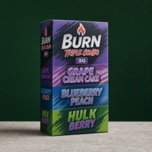 Burn - Grape Cream Cake + Blueberry Peach + Hulk Berry Triple Combo 3g alternate product view 2