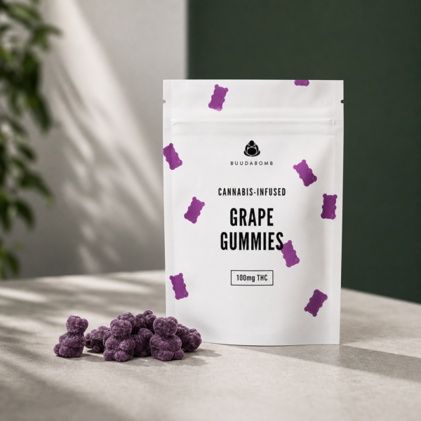 BuudaBomb Grape Gummies 100mg - cannabis edible product photo