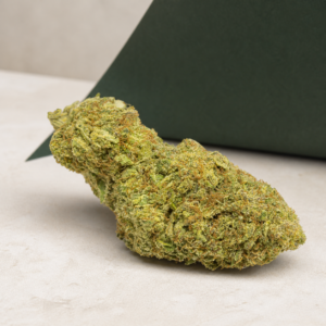 Chem Berry D cannabis flower overhead macro view