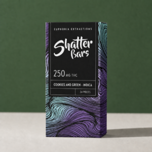 Cookies and Green Indica 250mg Shatter Bar - cannabis edible product photo