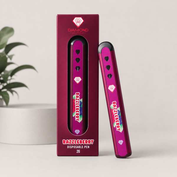 Diamond Concentrates - Razzleberry Indica Distillate Disposable Vape 2g - cannabis vaporizer product photo