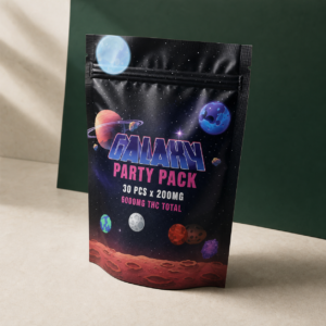 Galaxy Party Pack 6000mg package details on pale stone