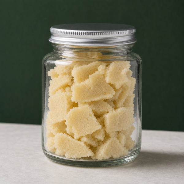 Good Giggles - Blue Dream Wax pale wax crumble in a clear glass jar