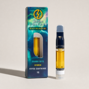 High Voltage Extracts - Shark Bite HTFSE Sauce Cartridge 1g - cannabis vaporizer product photo