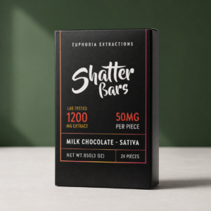 Euphoria Extractions - Milk Chocolate Sativa 1200mg Shatter Bar - cannabis edible product photo
