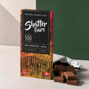 Milk Chocolate Sativa 500mg Shatter Bar - cannabis edible product photo