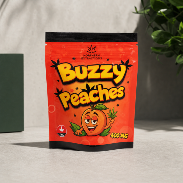 Northern Extractions - Buzzy Peaches Gummies 400mg THC - cannabis edible product photo