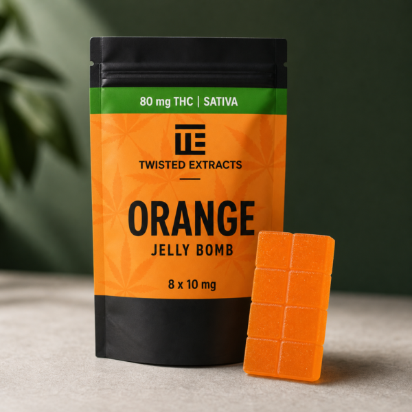 Orange JellyBomb - cannabis edible product photo