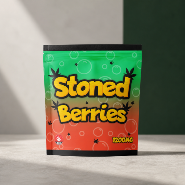 Stoned Berries Gummies 1200mg THC - cannabis edible product photo
