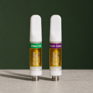 Straight Goods - 2 In 1 Combo - Alien OG (Hybrid) x Kush Cake (Indica) Cartridges - cannabis vaporizer product view 2