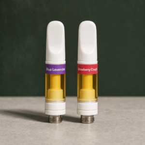 Straight Goods - 2 In 1 Combo - Blue Lavender (Indica) x Strawberry Cough (Sativa) Cartridges - cannabis vaporizer product view 2
