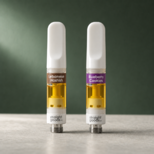 Straight Goods - 2 In 1 Combo - Lebanese Hashish (Indica) x Blueberry Cookies (Indica) Cartridges - cannabis vaporizer product view 2