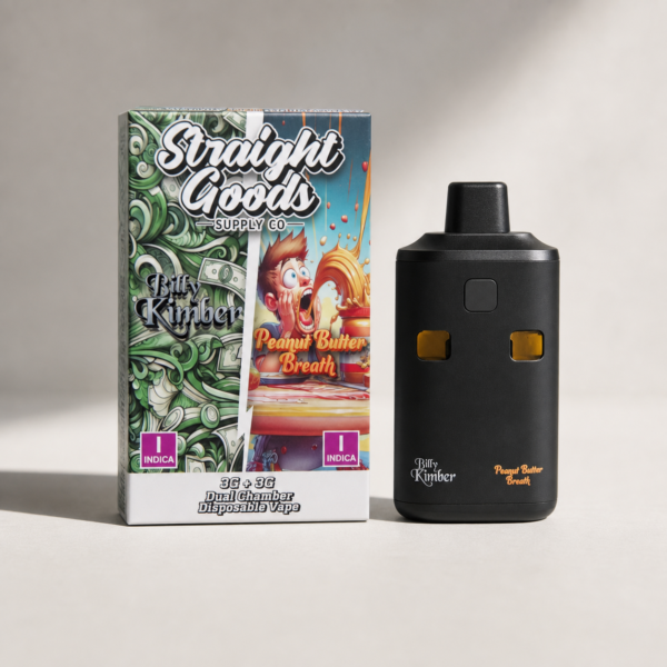Straight Goods - Billy Kimber + Peanut Butter Breath Dual-Chamber Vape 6g - cannabis vaporizer product photo