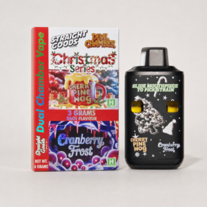 Straight Goods - Cherry Pine Nog + Cranberry Frost Dual-Chamber Vape 6g - cannabis vaporizer product photo