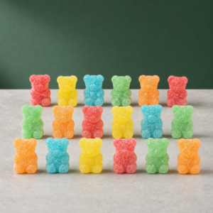 Tasty THC - Mini Neon Bears (720mg THC/100mg CBD) (18 pcs) - cannabis edible product photo