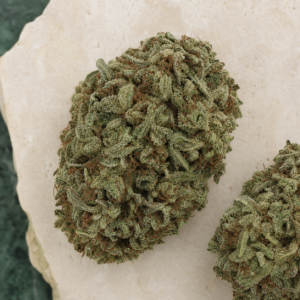 The Undercaker cannabis flower overhead macro view