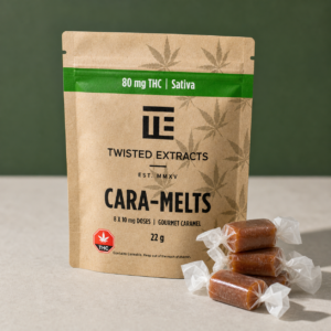 Twisted Extracts - Cara-Melts Sativa (80mg THC) - cannabis edible product photo