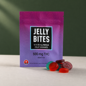 Twisted Extracts - Indica Extra Strength Jelly Bites (500mg THC) - Berry Mix - cannabis edible product photo