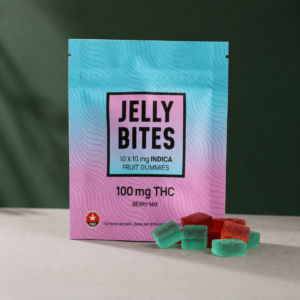 Twisted Extracts - Indica Regular Strength Jelly Bites (100mg THC) - Berry Mix - cannabis edible product photo