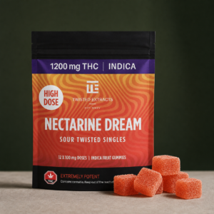 Twisted Extracts - Nectarine Dream High Dose Twisted Singles (1200mg THC, Indica) - cannabis edible product photo