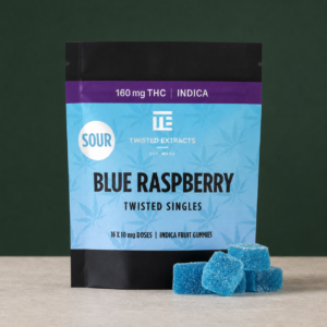 Twisted Extracts - Sour Blue Raspberry Twisted Singles 160mg THC - cannabis edible product photo