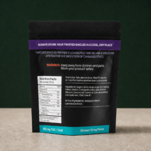 Twisted Extracts - Sour Blue Raspberry Twisted Singles 160mg THC - cannabis edible product view 2