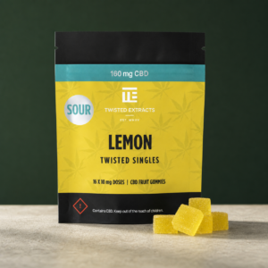 Twisted Extracts - Sour Lemon Twisted Singles (160mg CBD) - cannabis edible product photo