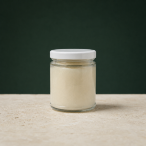 Vanilla Ice Live Resin closed concentrate jar on a pale stone studio surface