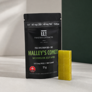 Watermelon Halley’s Comet 1:1 Jelly Bomb - cannabis edible product photo