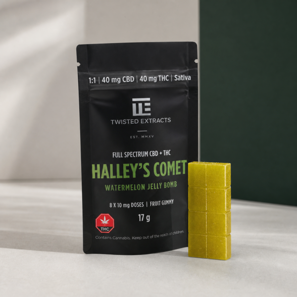 Watermelon Halley’s Comet 1:1 Jelly Bomb - cannabis edible product photo