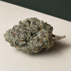 Xeno cannabis flower low side macro view