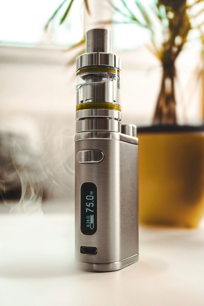 Close-up of a handheld vaporizer device